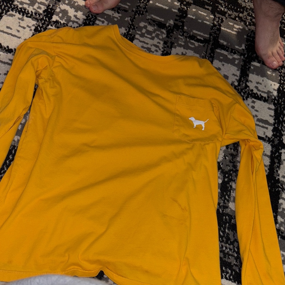 PINK Victoria's Secret Yellow Long Sleeve Top